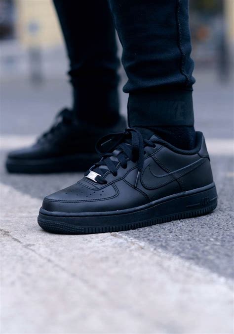 nike all black air forces